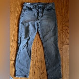 Gap True Skinny Jeans Women’s Size 32/14R Gray Wash Mid Rise Stretch